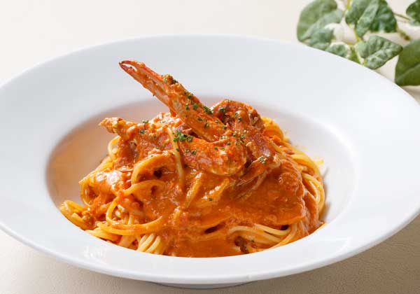 ワタリガニのトマトクリームソース